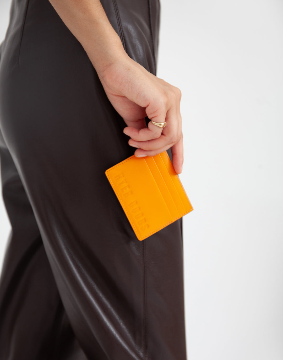 Hyer Goods_Card Wallet_neon orange_#color_neon-orange