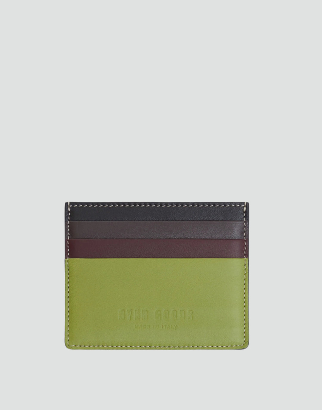 Hyer Goods_Certo Italian Card Wallet_Vert Anis Lime Green Colorblock#color_vert-anis-multi