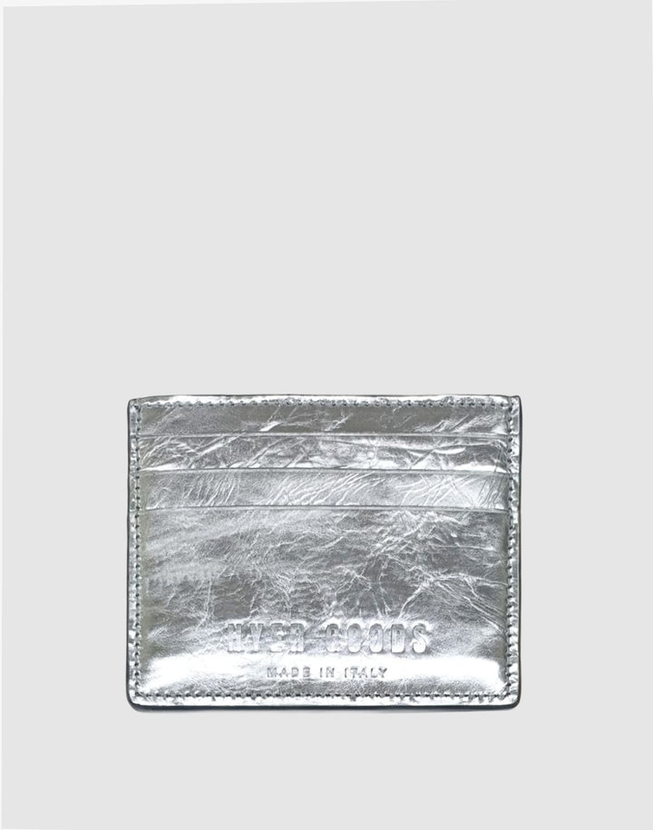 Hyer Goods_Certo Italian Card Wallet_Silver metallic wallet#color_silver