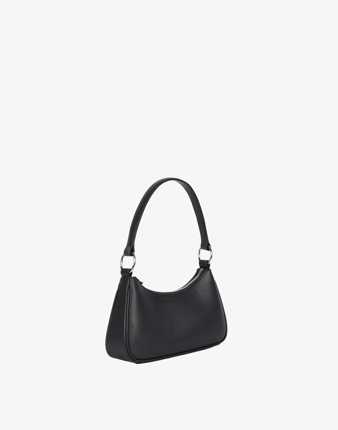 recycled genuine leather mini shoulder bag black#color_black