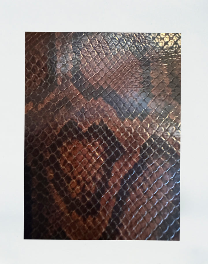 HYER GOODS Mini crescent micro ring bag brown python #color_brown-python