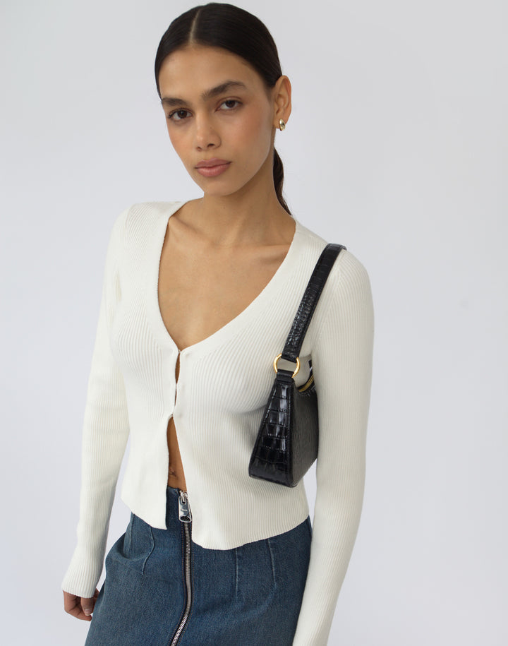 recycled genuine leather mini shoulder bag black crocodile #color_black-croco