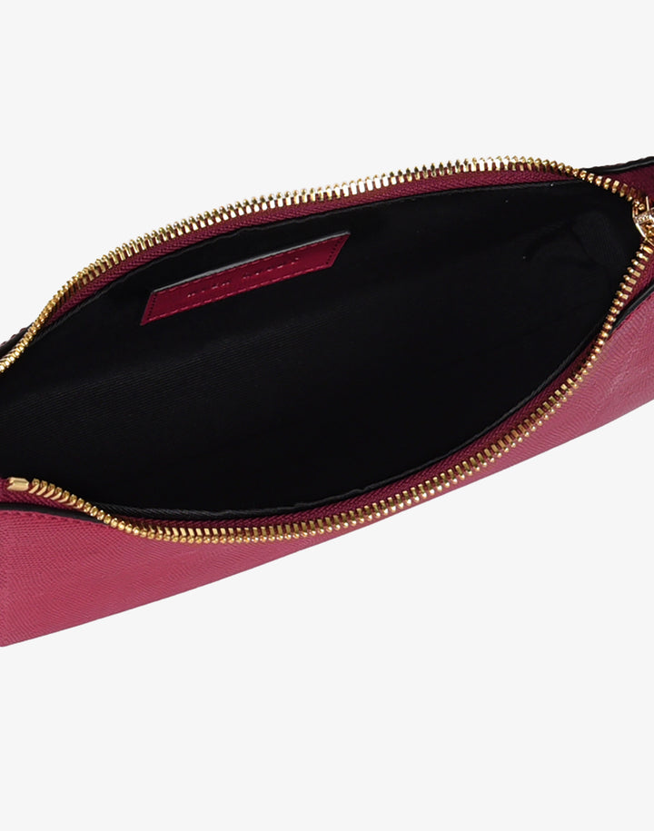 recycled genuine leather mini shoulder bag cherry red lizard #color_cherry-red-lizard