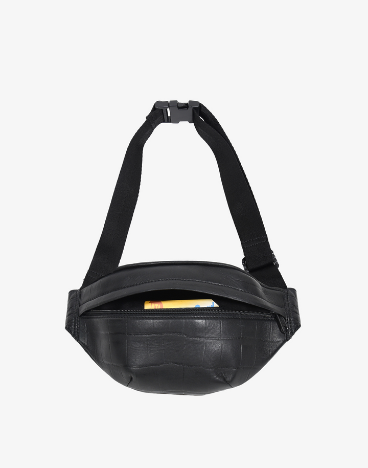 Hyer Goods_Fanny pack_black croc_#color_black-croc