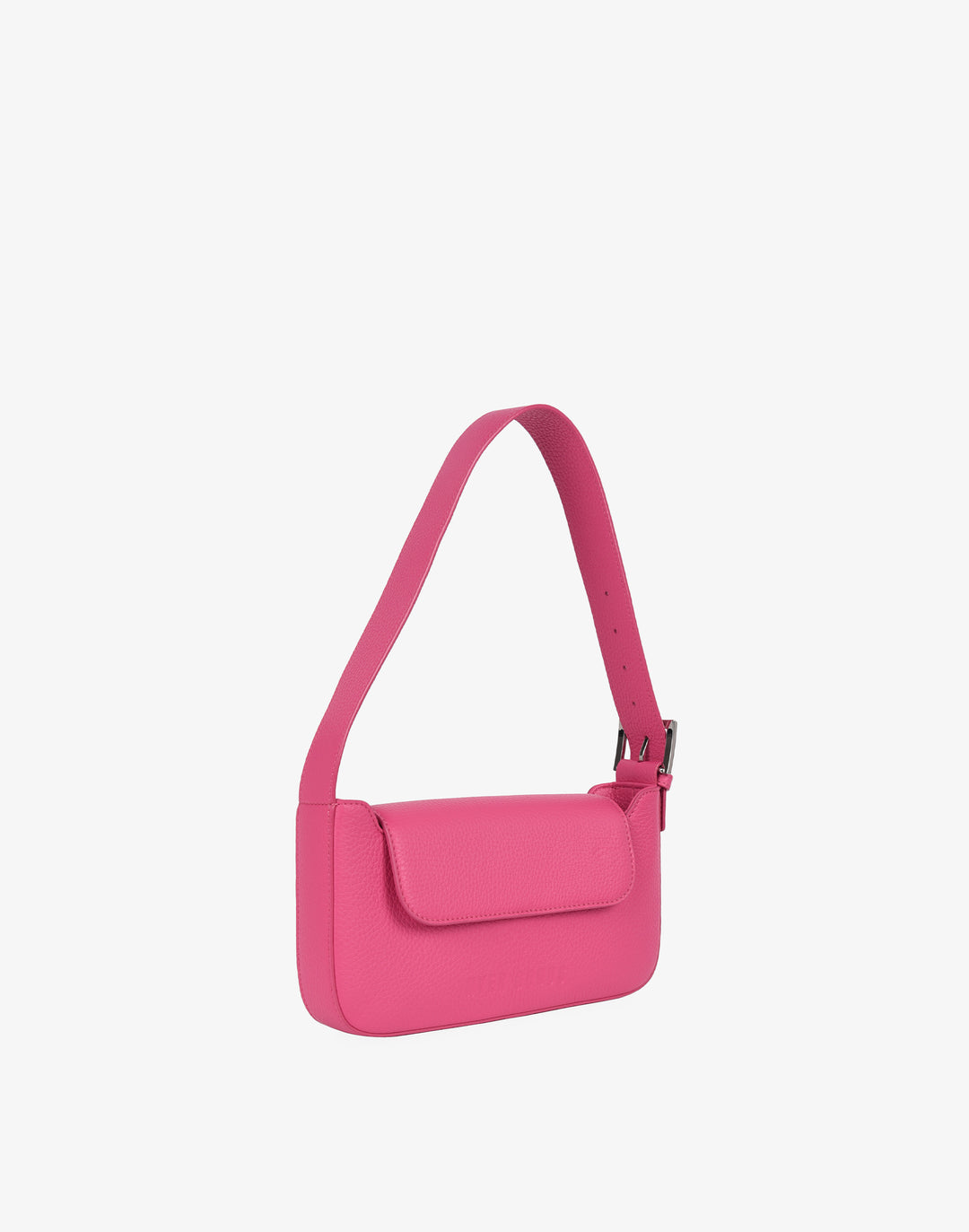 90s baguette shoulder bag with buckle pink#color_fuschia