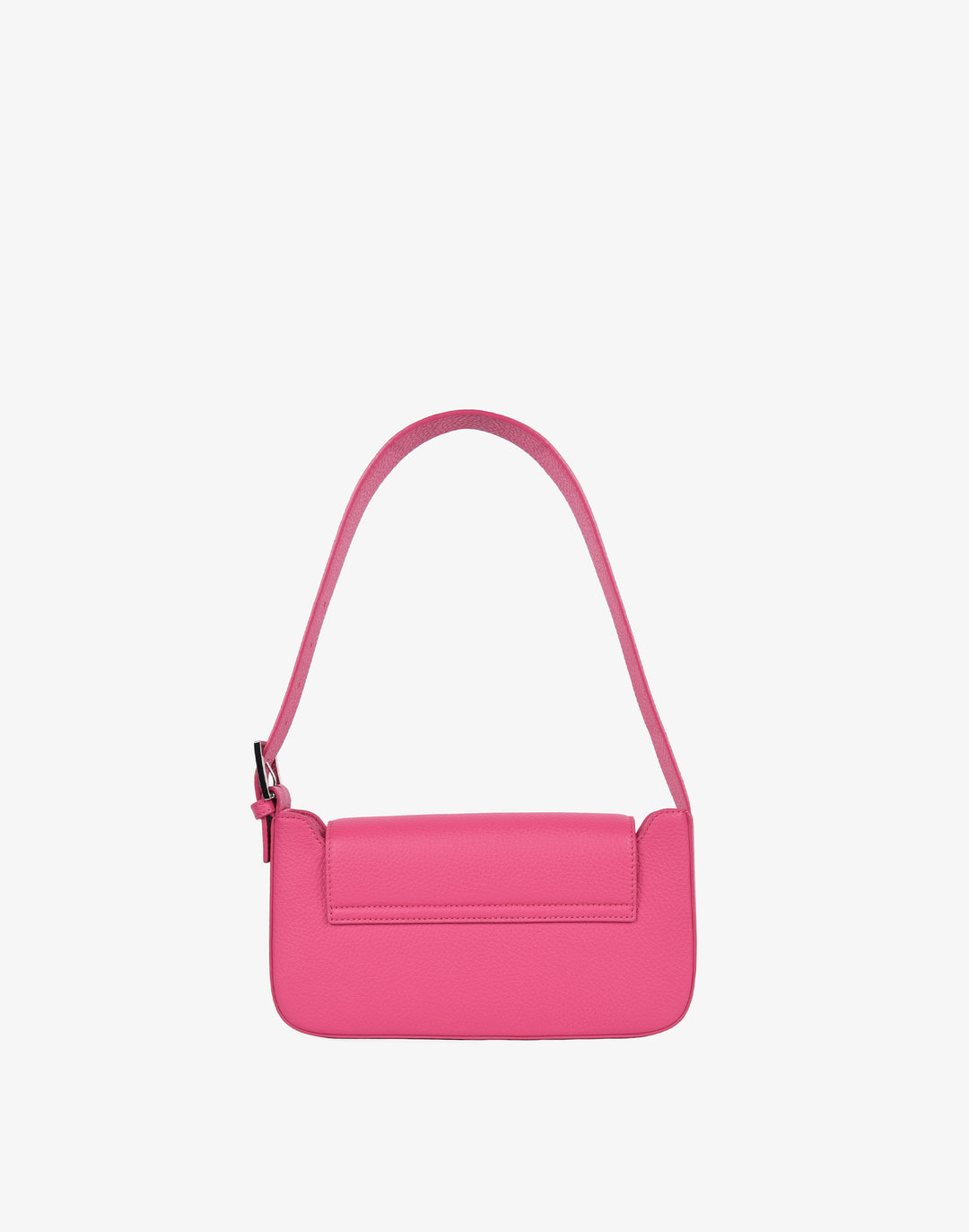 90s baguette shoulder bag with buckle pink#color_fuschia