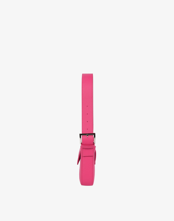 90s baguette shoulder bag with buckle pink#color_fuschia