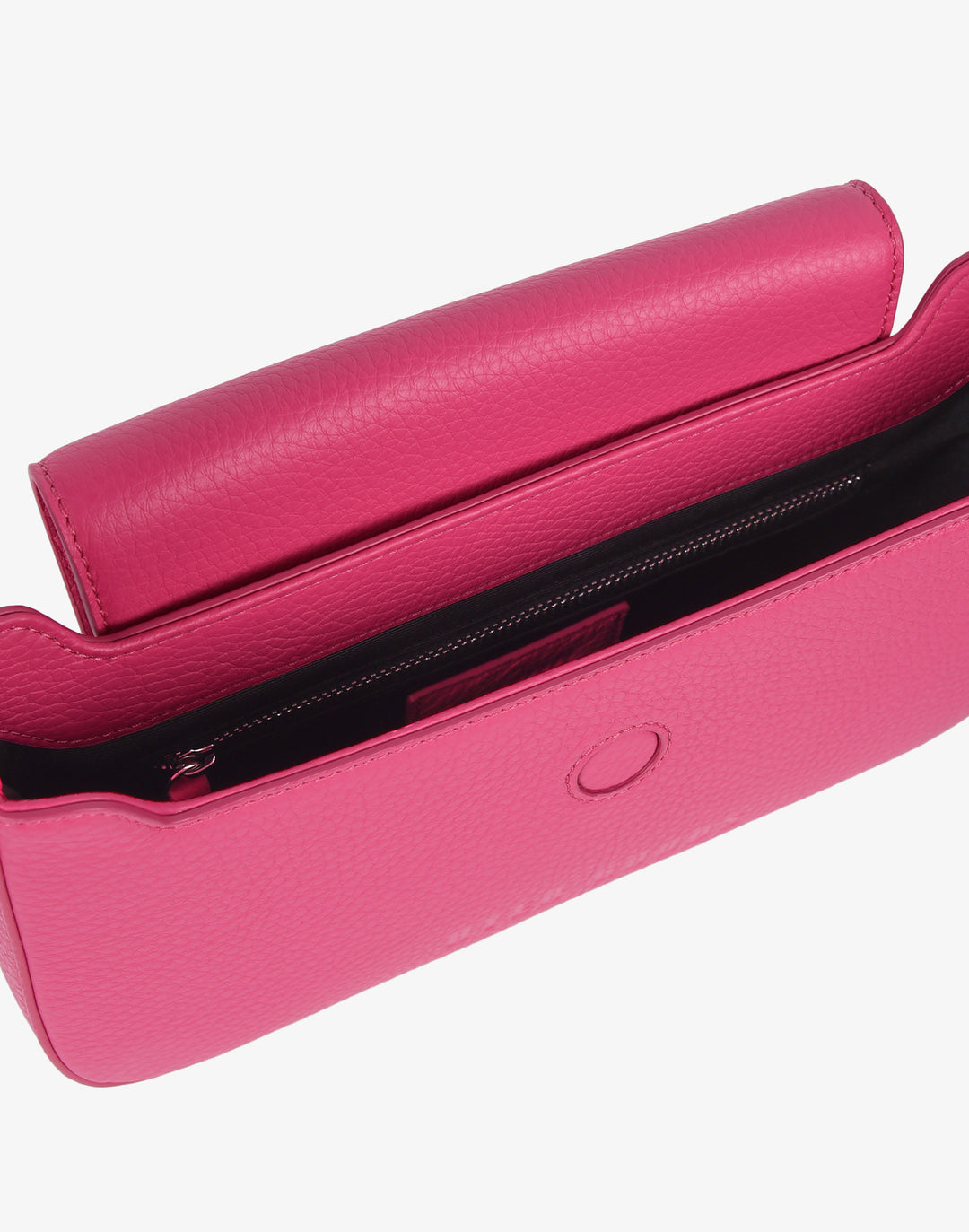 90s baguette shoulder bag with buckle pink#color_fuschia