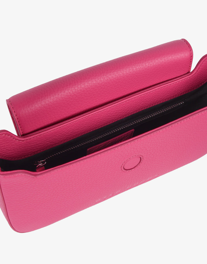 90s baguette shoulder bag with buckle pink#color_fuschia